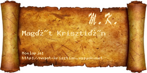 Magát Krisztián névjegykártya